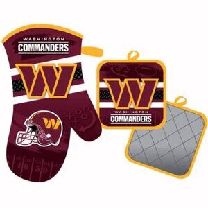 Washington Commanders Oven Mitten and Pot Holder Set - NEW Fast Ship
